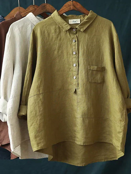 Linnen Blouse voor Dames Casual Zomerjurk
