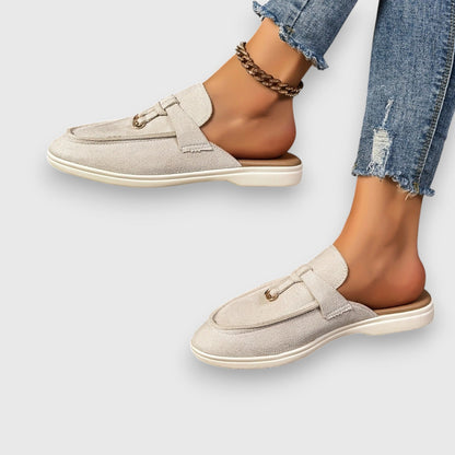 Dames Loafers Open Hak Suède Stijlvol