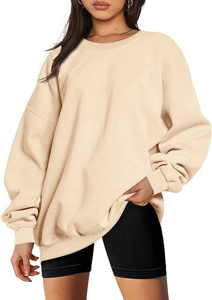Dames Oversized Trui Ronde Hals Zacht Basic Model