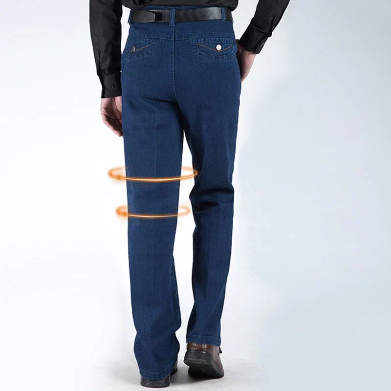 Heren Jeans Hoge Taille Rechte Pijp Tobias