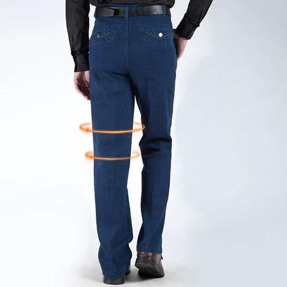 Heren Jeans Hoge Taille Rechte Pijp Tobias