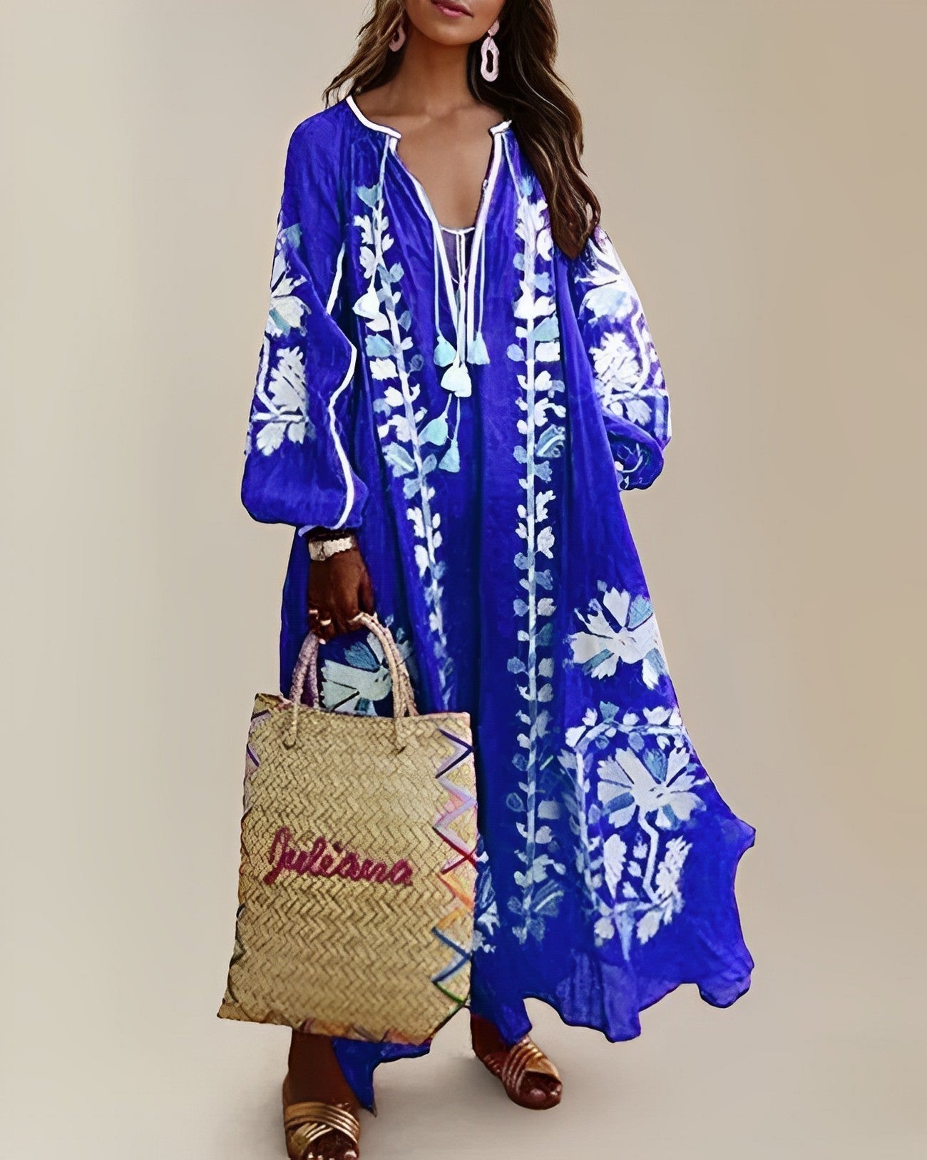 Retro Boho Jurk Losse Zomerjurk Vrouw - Mode Vibes