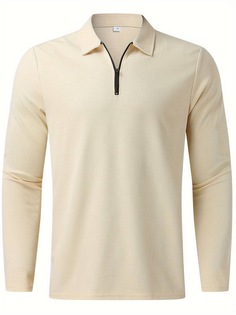 Lennox – Heren Wafelshirt met Lange Mouwen en V-Hals
