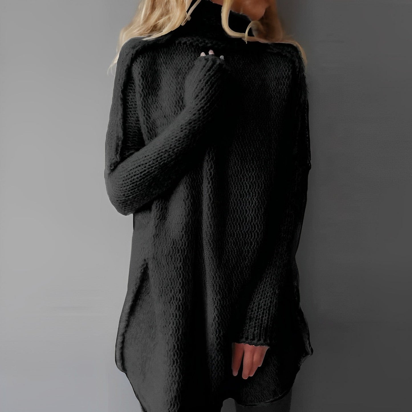 Dames Oversized Gebreide Coltrui – Warme Chunky Trui voor de Winter