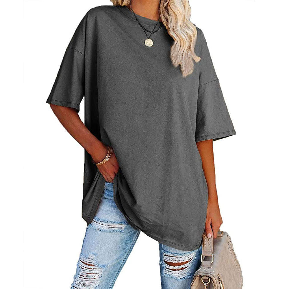 Dames Top Korte Mouwen Losse Fit Casual Modaal - Mode Vibes