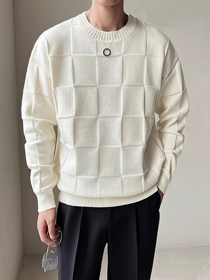 Gebreide Sweater Ronde Hals Stretch Mannen