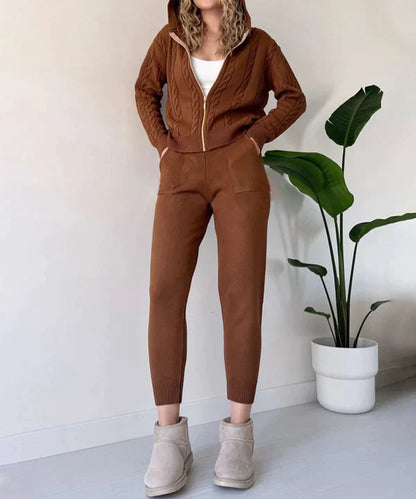 Vrouwelijke Casual Tweedelige Broek Set