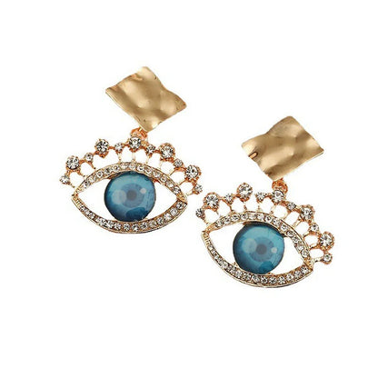 Gouden Oorhangers Boze Oog Nerina Vintage Stijl