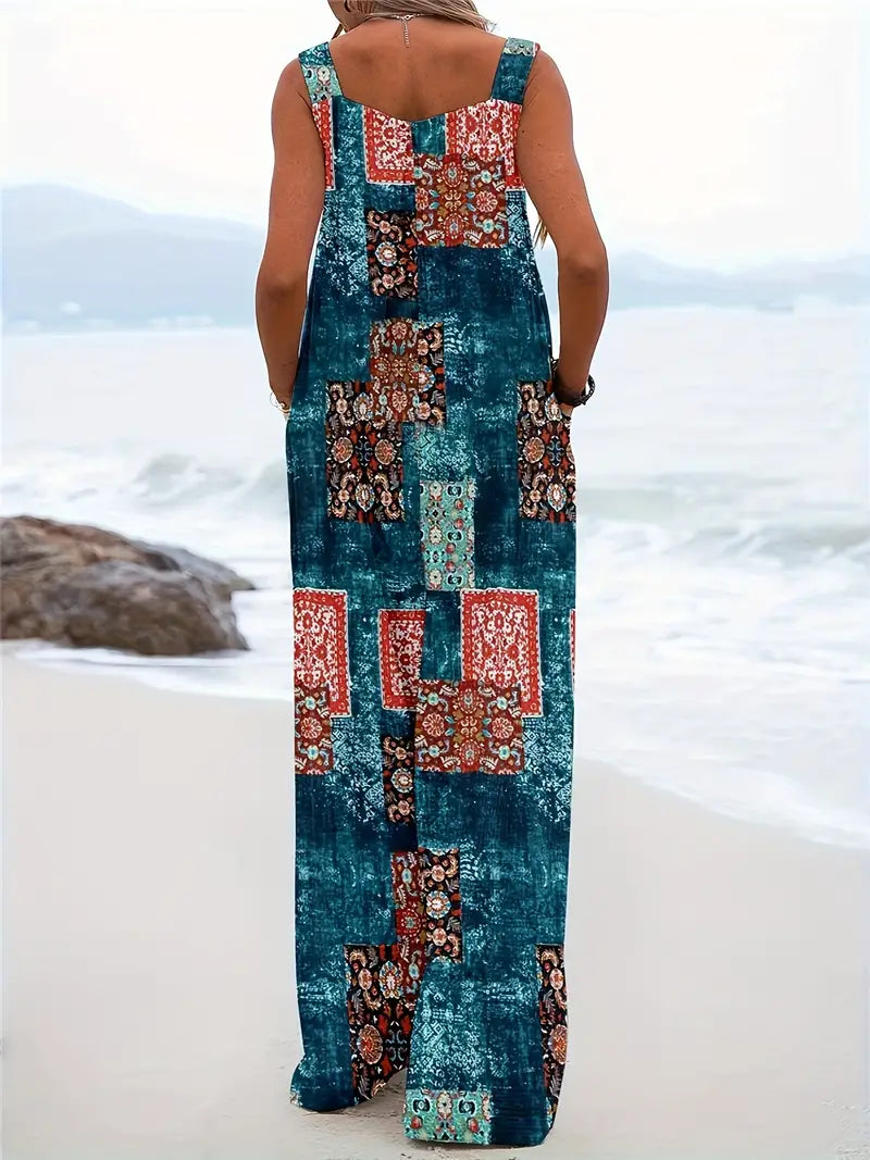 Jumpsuit met Kleurblokken Vrouwelijke Zomerjurk