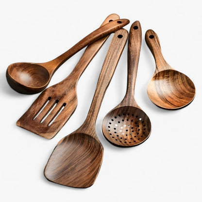 Houten Keukenset 11-Delig Hittebestendig voor Keuken