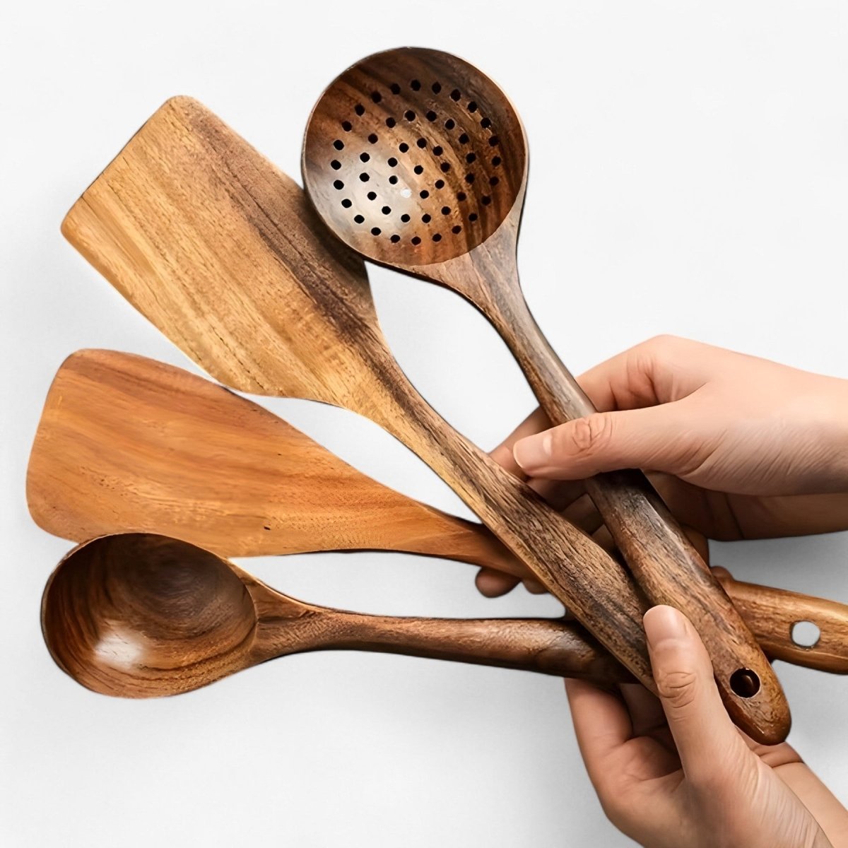 Houten Keukenset 11-Delig Hittebestendig voor Keuken