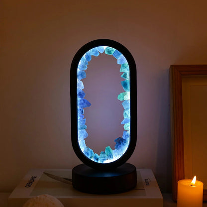 Amethist Lamp Handgemaakt Uniek Design Purper Kleur