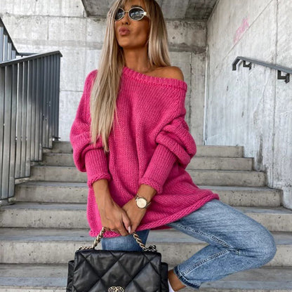Dames Gebreide Off-shoulder Trui Stijlvol Elegante Rona