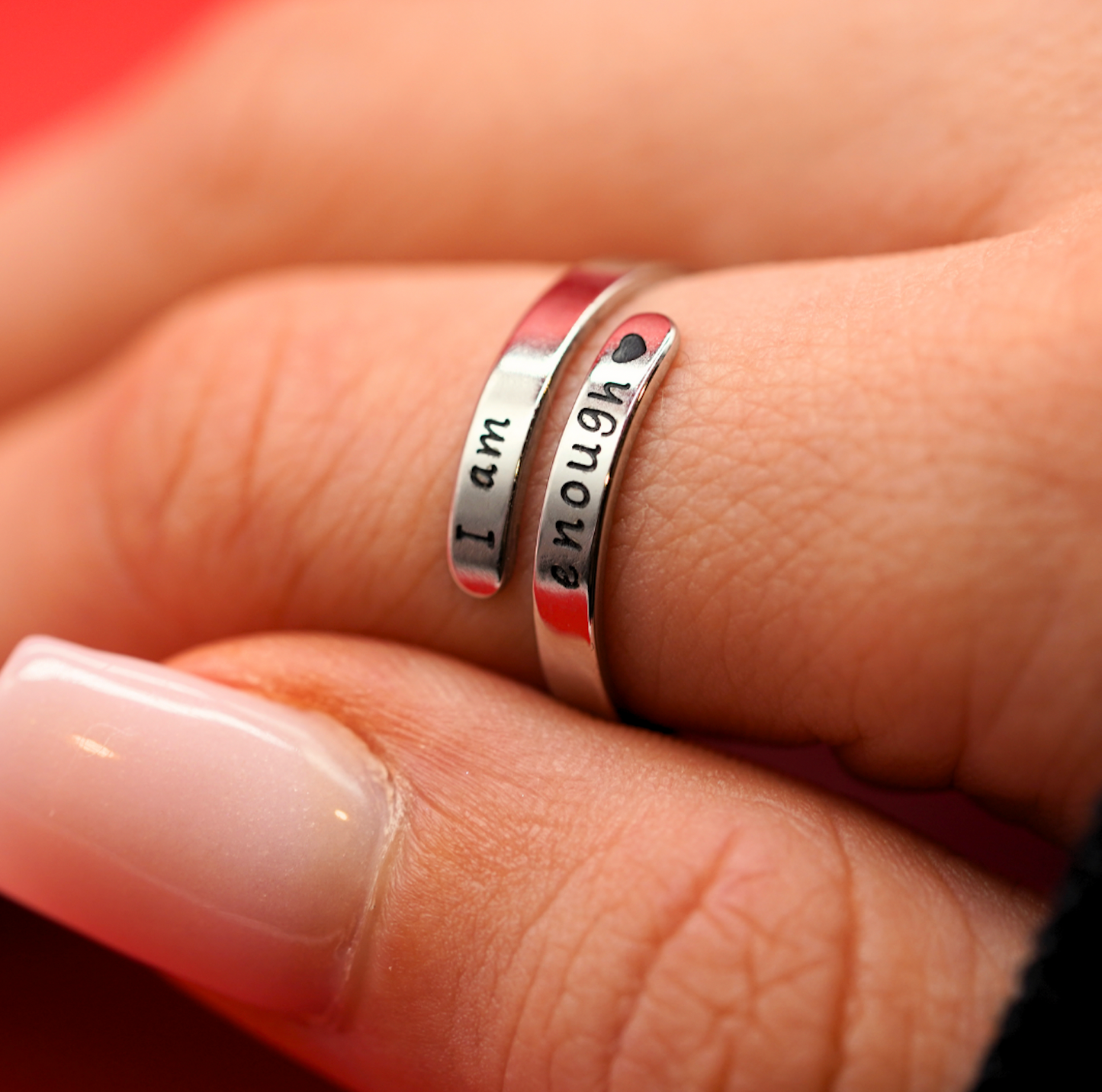 Zilveren Zelfliefde Ring met Sieraad