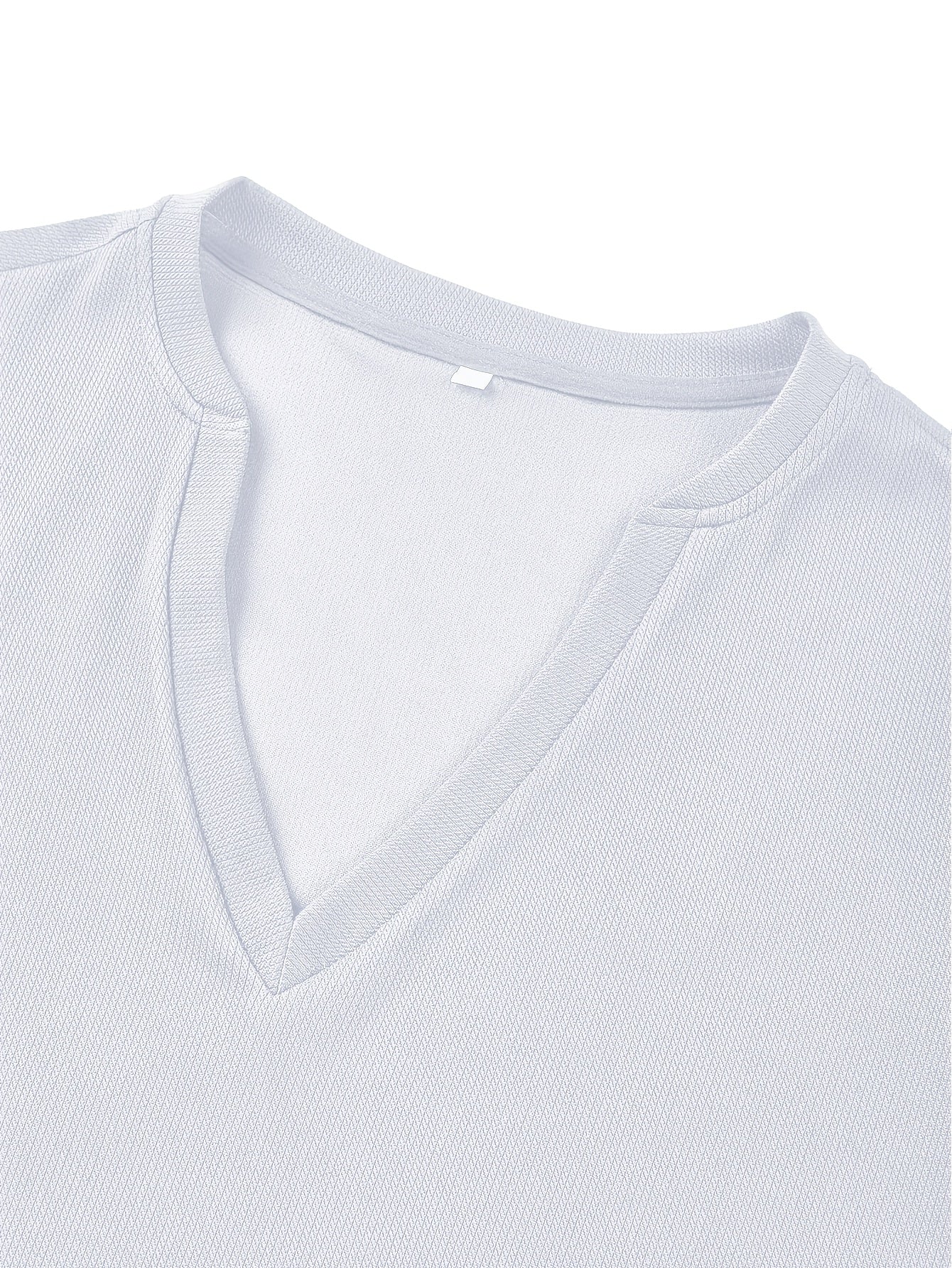 Heren T-shirt Diepe V-hals Textuur Modieus