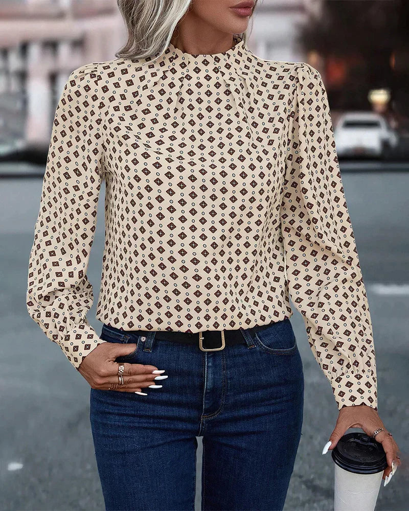 Vrouwelijke Vintage Blouse met Bloemenprint - Mode Vibes
