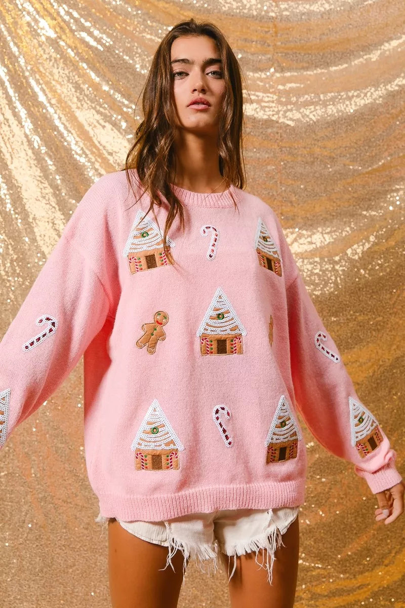 Dames Winter Trui Kerst Crew Neck Sweater