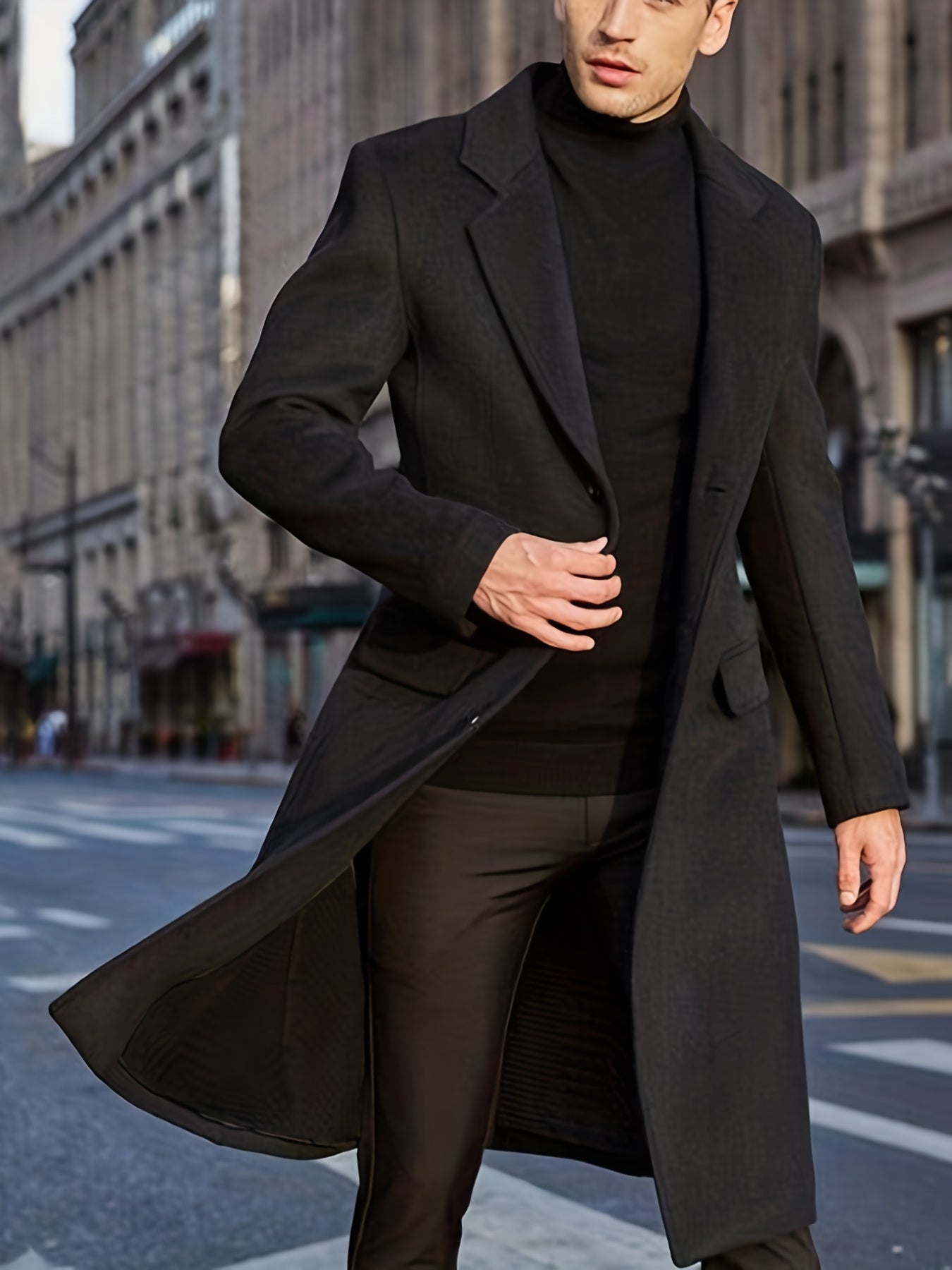 Heren Trenchcoat – Zakelijke Stijl & Elegantie voor Herfst/Winter