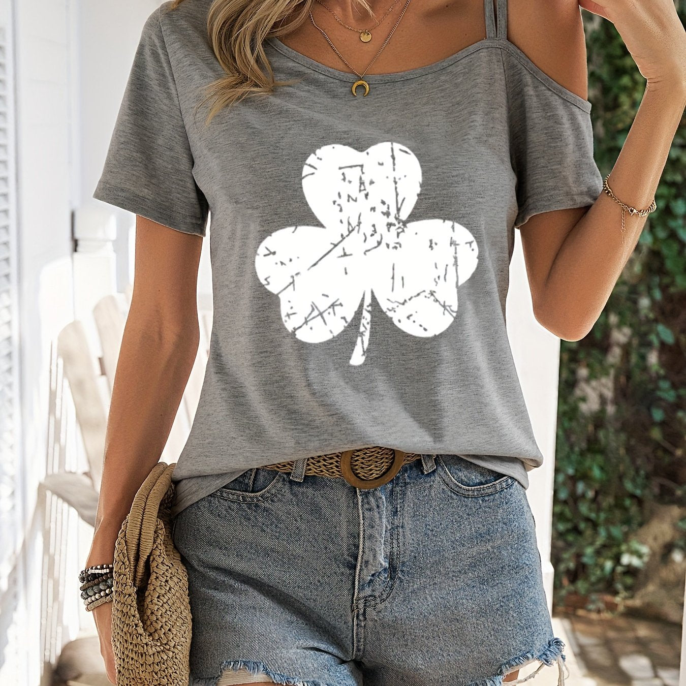 Velanora- Één Schouder T-Shirt
