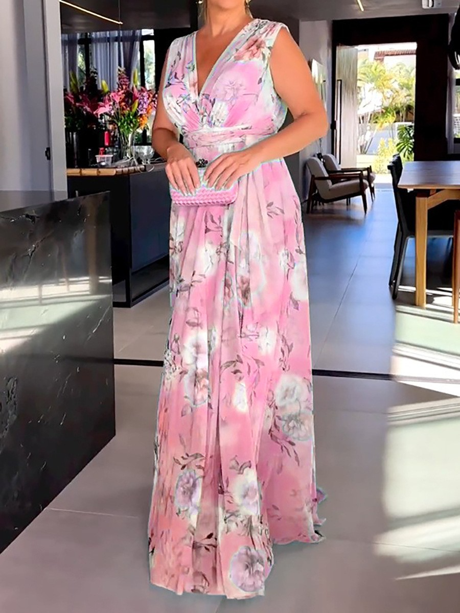 Zomerjurk V-hals Jurk voor Vrouw Zomerse Stijl - Mode Vibes