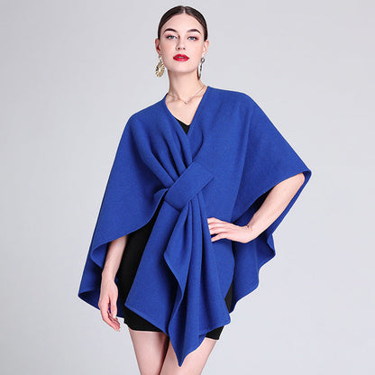 Dames Poncho Stijlvol met Riem en Elegant Design