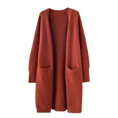 Dames Gebreide Vest Warm en Stijlvol Lange Model