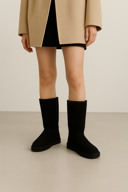Waterdichte Sheepskin Laarzen Met Rits Comfortabel