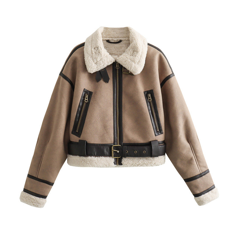 Dames Pilot Jas Teddy Voering Vintage Stijl Warm