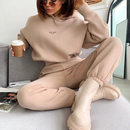 Dames Loungewear Set Jogger en Hoodie Comfortabel Zacht - Mode Vibes