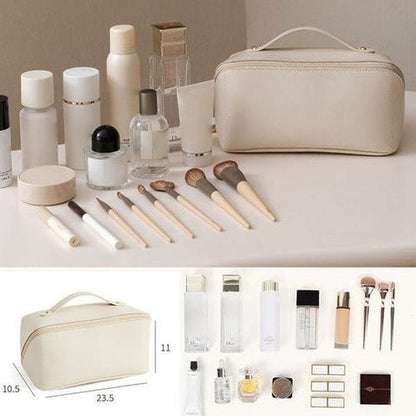 Becky | Borsa Cosmetica Elegante in Tessuto Nero con Capacità Spaziosa-4