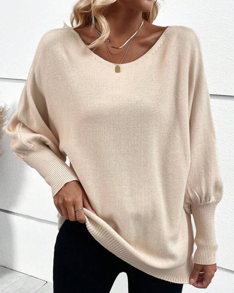 Vrouwelijke Ronde Hals Blouse Effen Kleur - Mode Vibes