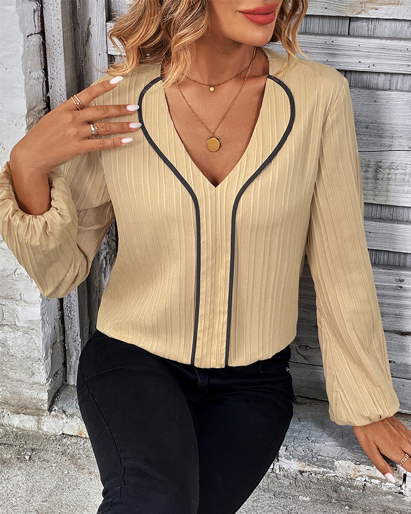 Dame Top Lange Mouwen Elegante Stijl - Mode Vibes