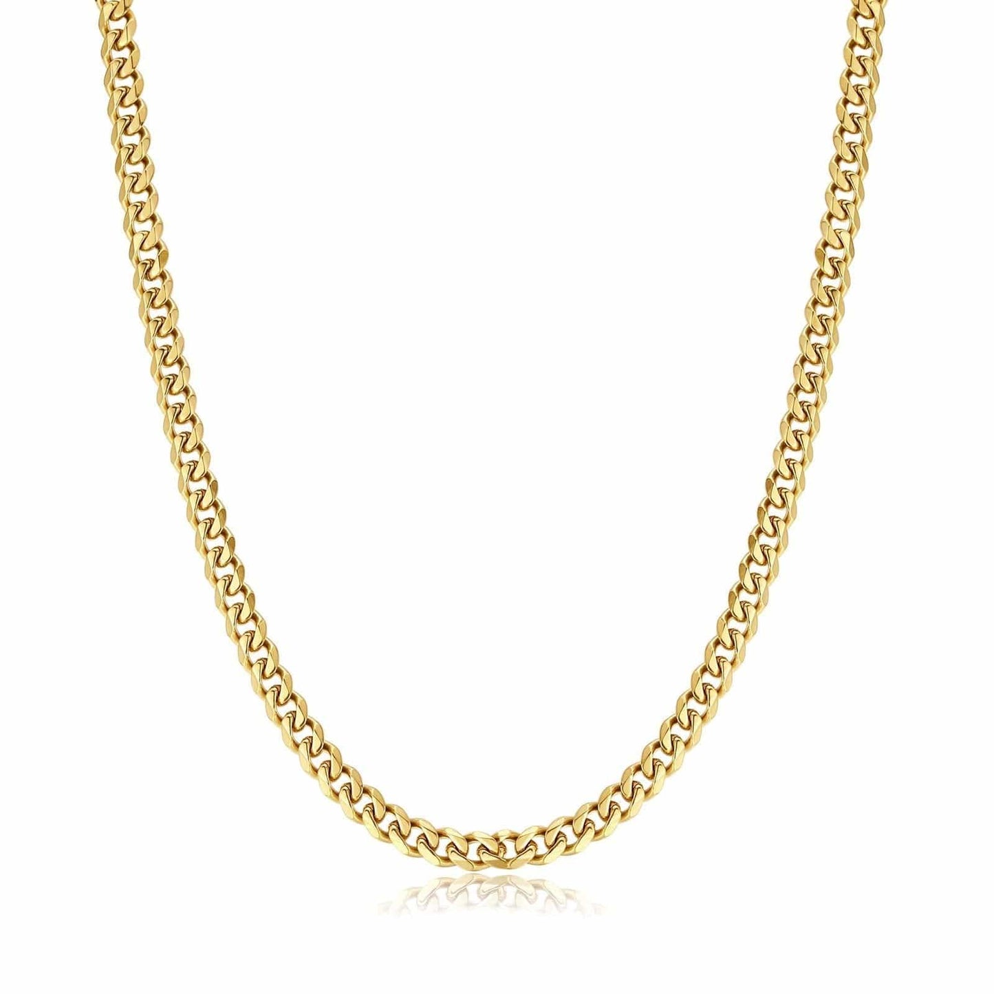 Ketting Schakel Zilverkleurig Stijlvol Cuba Model