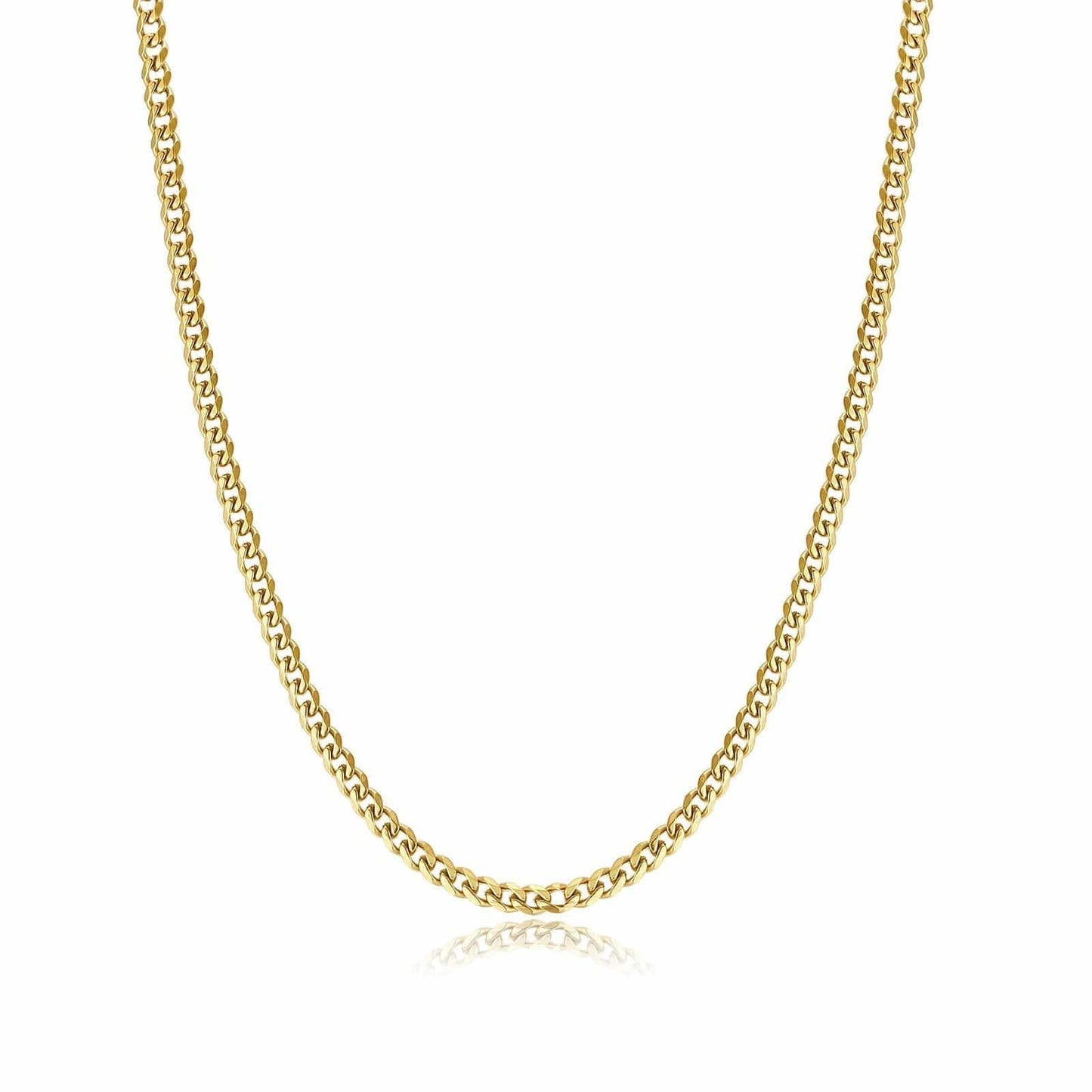 Ketting Schakel Zilverkleurig Stijlvol Cuba Model