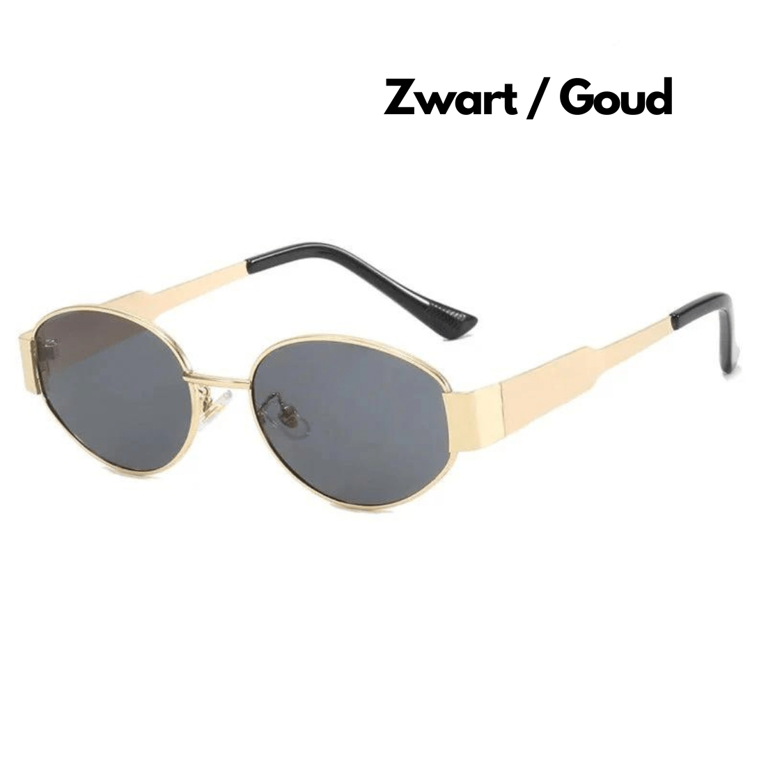 Dames Zonnebril Ronde Goudkleurig Montuur Trendy Laena