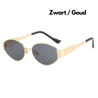 Dames Zonnebril Ronde Goudkleurig Montuur Trendy Laena