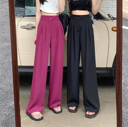 Elke | Brede stijlvolle pantalon in de kleur Wit voor dames in Formal stijl ideaal voor de lente.