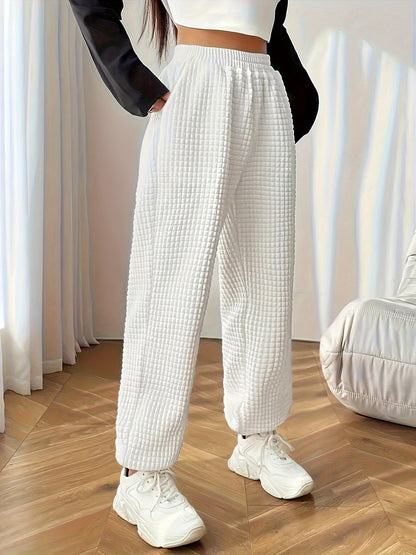 Dames Trainingsbroek Wafelgebreid Casual Zacht - Mode Vibes