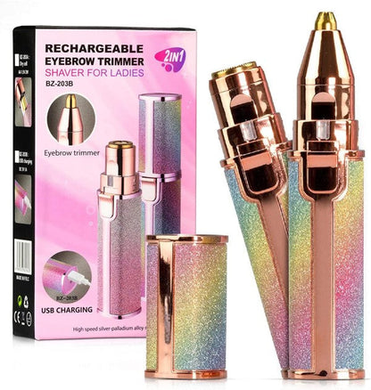 Gezichts- en Wenkbrauw Epilator Reinigbaar 2-in-1
