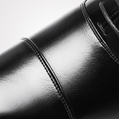 Erik | Klassieke leren schoenen in de kleur Zwart voor heren in Heritage stijl geschikt voor alle seizoenen.