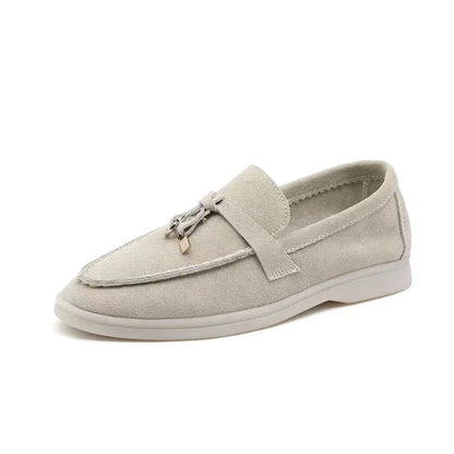 Loafer voor Vrouwen met Slot Detail Leer - Mode Vibes