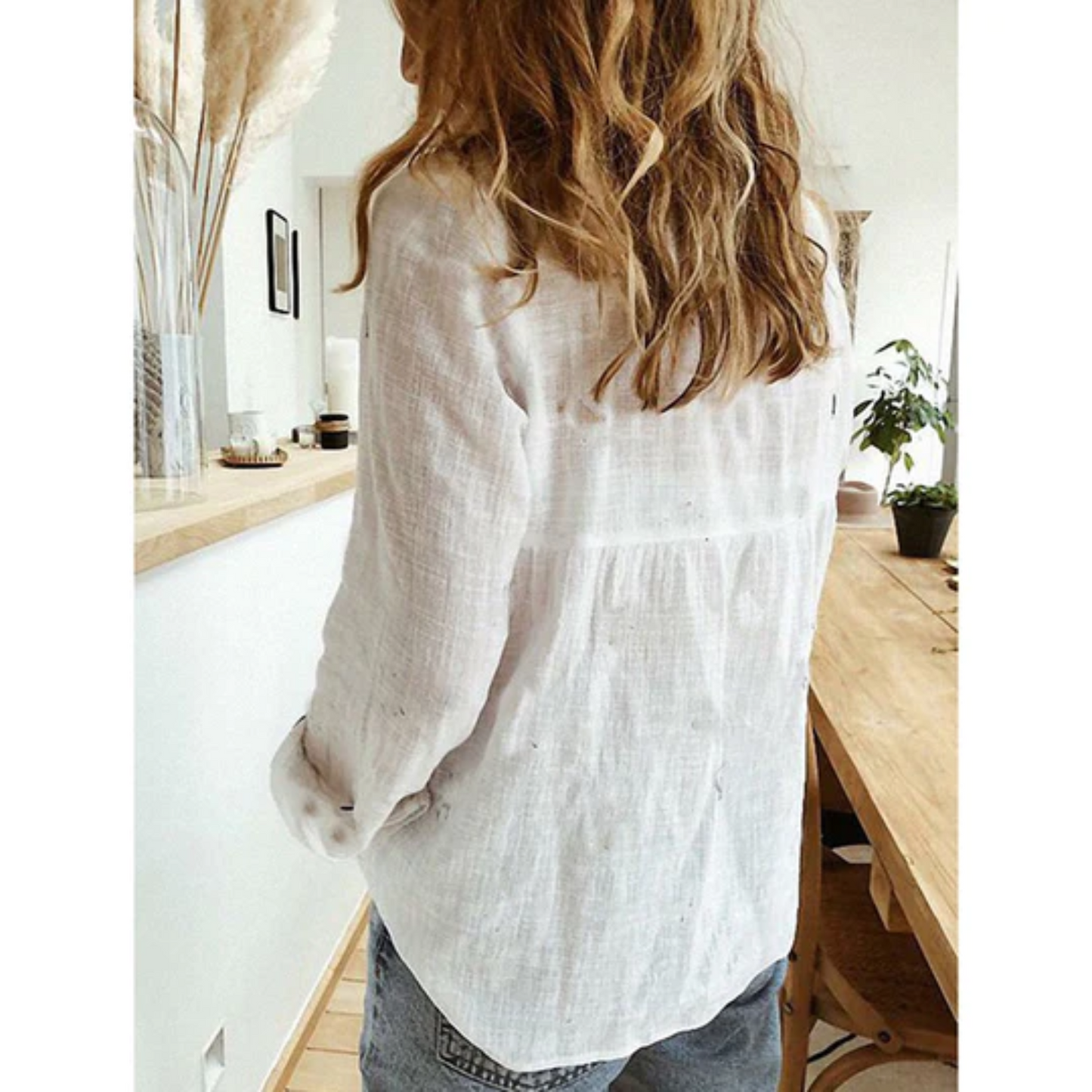 Linnen Damesblouse Comfortabel Zomerse Stijl - Mode Vibes