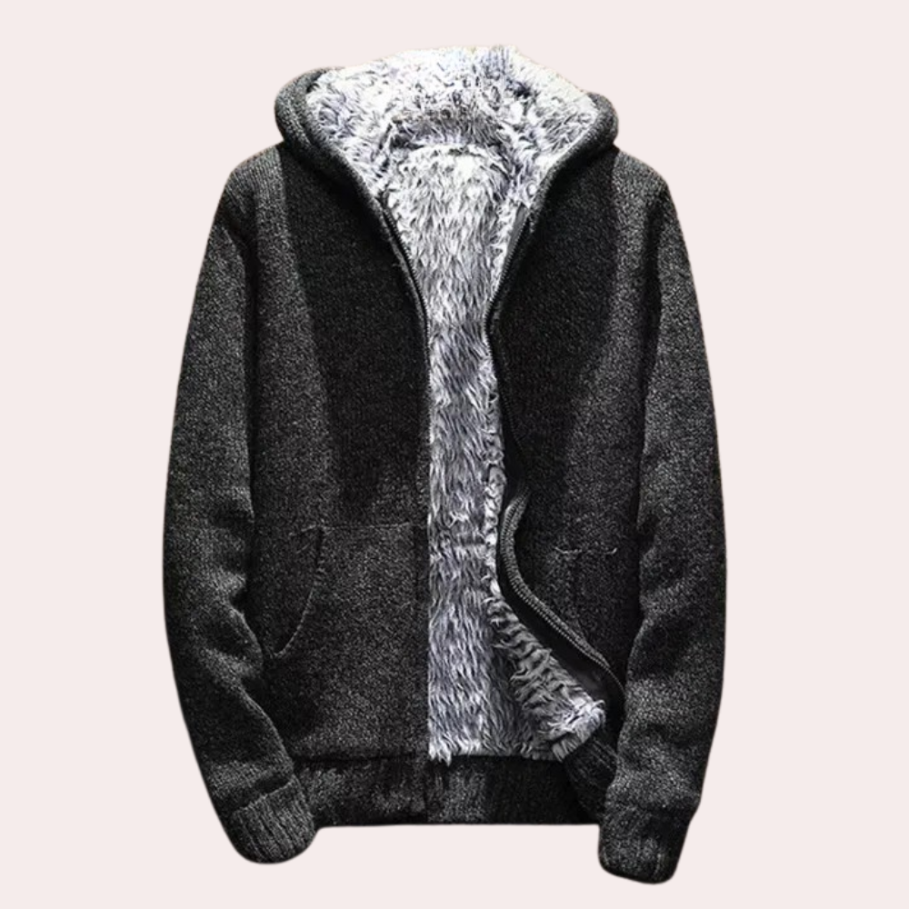 Heren Gebreide Vest met Capuchon Milan Stijl