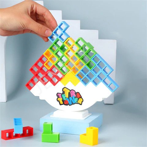 Houten Stapelspeelset voor Kinderen met Blokken