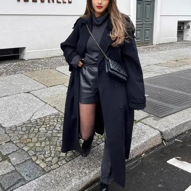 Dames Lange Overjas Trendy Warme Winterjas Boleo