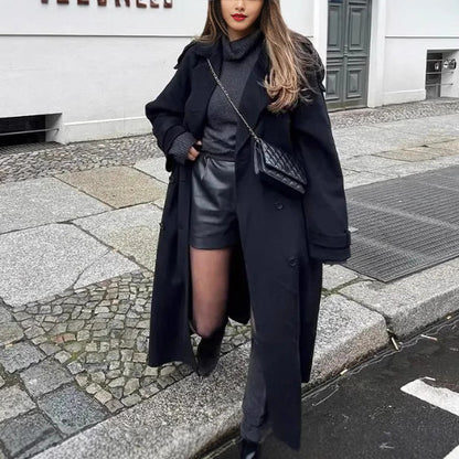 Dames Lange Overjas Trendy Warme Winterjas Boleo
