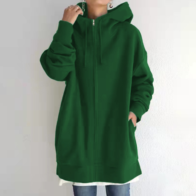 Dames Oversized Hoodie met Rits Comfortabel en Warm