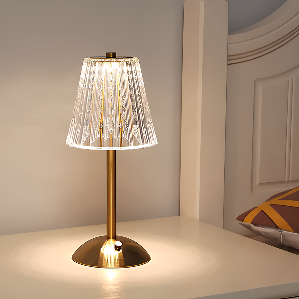 Luxe Tafellamp Goud met Kristallen details