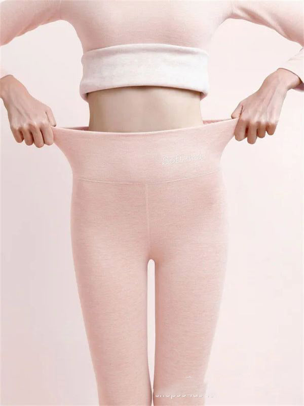 Dames High Waist Legging Fleece Voering Zacht en Comfortabel