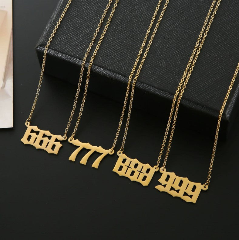 Dames Gouden Ketting met Geluksengel en Nummer 0-9 - Mode Vibes
